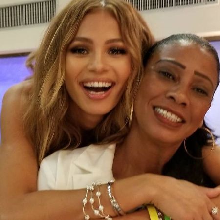 Greice Santo with her mother